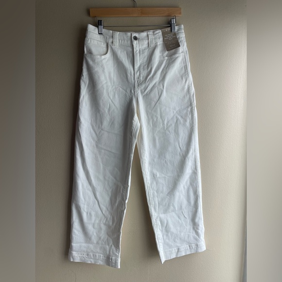 New Madewell The Perfect Vintage Wide-Leg Crop Jean tile White Size W28 - Picture 7 of 15